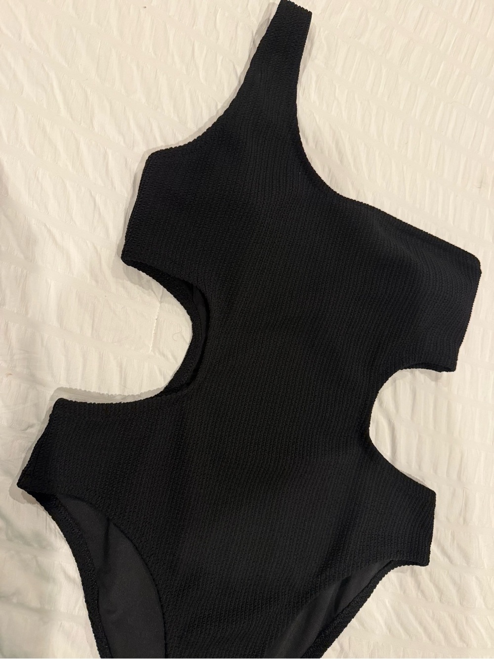 Victoria’s Secret Pink Crinkle One-Shoulder Swimsuit - Picture 2 of 5